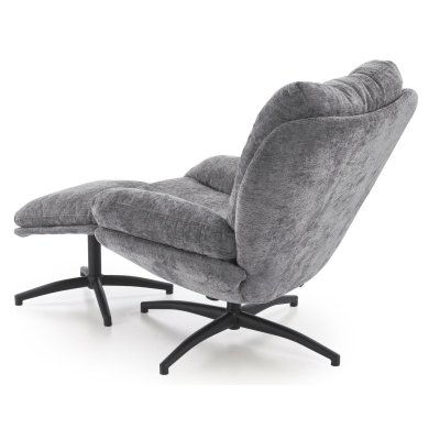 Кресло мягкое поворотное с подставкой Halmar PESTO Пепельный V-CH-PESTO-FOT-POPIELATY фото - 7