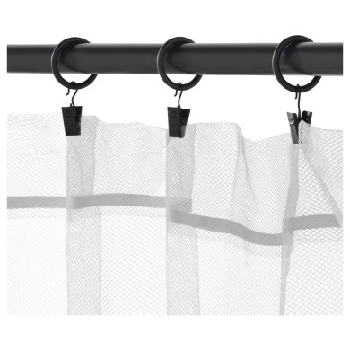 Набір кілець із затискачами та гачками SYRLIG 10 шт Чорний - 3 IKEA Набір кілець із затискачами та гачками SYRLIG 10 шт Чорний (ИКЕА SYRLIG) 10217240 фото - 3