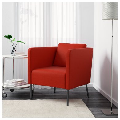 IKEA Кресло мягкое EKERO Красный (ИКЕА ЭКЕРО) 80262880 фото - 3