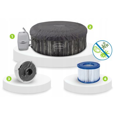 Джакузи Bestway LAY-Z-SPA BAHAMAS 180х66 см Серый BES60005 фото - 4