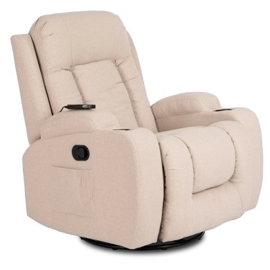 Кресло мягкое раскладное массажное с реклайнером Mebel Elit BOX 2 Бежевый - 2 Кресло мягкое раскладное массажное с реклайнером Mebel Elit BOX 2 Бежевый ME.BOX2/BZ/T/FW фото - 2