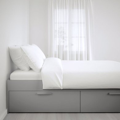 IKEA Каркас кровати BRIMNES 160x200 см Серый 50602796 фото - 3
