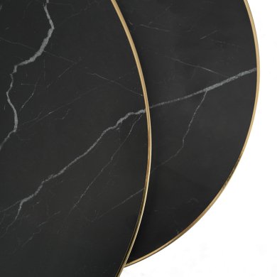 Комплект журнальних столів Mebel Elit ARON Marmur Чорний - 4 Комплект журнальних столів Mebel Elit ARON Marmur Чорний ME.ARON/CZ/ZL/L фото - 4