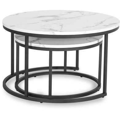 Комплект журнальних столів Mebel Elit DAFNE MAX Marmur 2 шт Білий - 5 Комплект журнальних столів Mebel Elit DAFNE MAX Marmur 2 шт Білий ME.MAXDAFNE/BM/CZ/L фото - 5