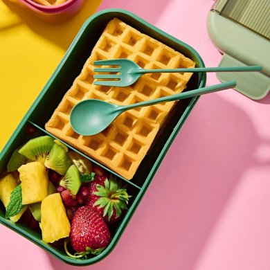 Ланч-бокс з столовими приборами Homla BOXIE 540 мл Зелений - 7 Ланч-бокс з столовими приборами Homla BOXIE 540 мл Зелений 233738 фото - 7