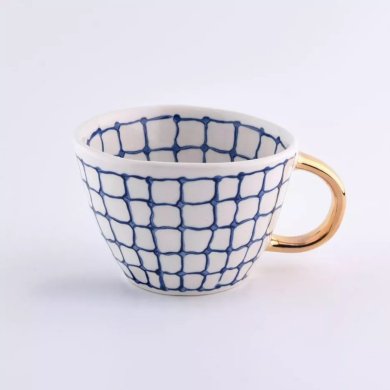 Чашка Duka SIREN 300 мл | Белый / Синий / Золотой 1219820 фото - 4