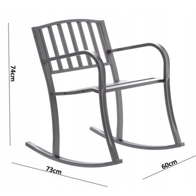Садове крісло-качалка Garden Line MEB5115 Чорний MEB5115 фото - 5