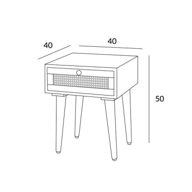 Тумбочка приліжкова Homla NATTE 40x40x50 см | Манго - 7 Тумбочка приліжкова Homla NATTE 40x40x50 см | Манго 201166 фото - 7