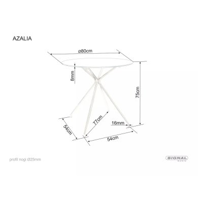Обеденный стол Signal AZALIA Золотой AZALIATZLFI80 фото - 7