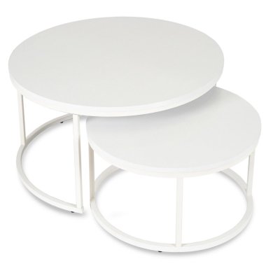 Комплект журнальних столів Mebel Elit JACK MAX 2 шт Білий ME.MAXJACK/B/B/L фото - 2