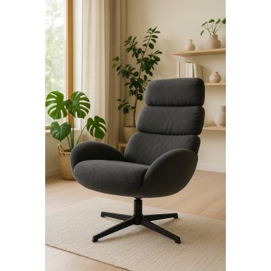 Кресло мягкое поворотное Kontrast AXEL Welur Темно-серый 5.01.83994 фото - 9