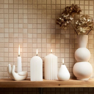 Подсвечник Homla YOGA 10x6x8 см | Экрю 214192 фото - 6