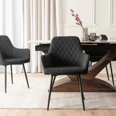 Обідній стілець Mebel Elit BRESSO 2 Чорний ME.BRESSO2/CZ/CZ/T/K фото - 5