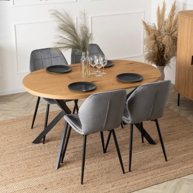 Розкладний обідній стіл Mebel Elit LUGO Дуб золотий - 6 Розкладний обідній стіл Mebel Elit LUGO Дуб золотий ME.LUGO/DZ/CZ/S фото - 6