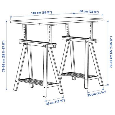 Письменный стол LAGKAPTEN/MITTBACK Белый - 7 IKEA Письменный стол LAGKAPTEN/MITTBACK Белый (ИКЕА ЛАГКАПТЕН/РУЧКА) 49508484 фото - 7