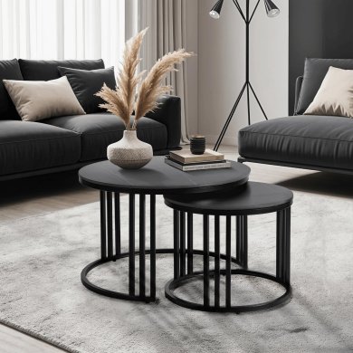 Комплект журнальных столов Mebel Elit JERRY Marmur Черный ME.JERRY/CZCER/L фото - 6