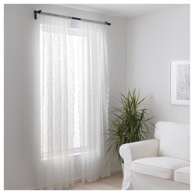 Тюль LILLYANA 145х300 см 2 шт Белый - 3 IKEA Тюль LILLYANA 145х300 см 2 шт Белый (ИКЕА LILLYANA) 30386524 фото - 3