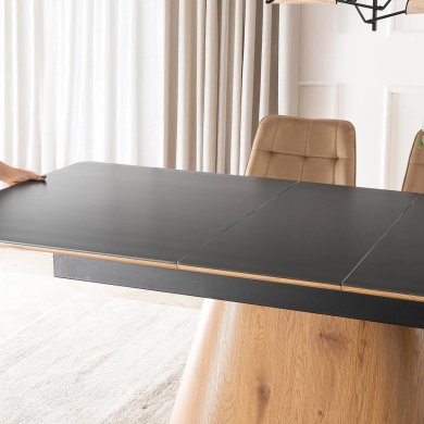 Раскладной обеденный стол Mebel Elit LIZBONA Черный ME.LIZBONA/CZ/D/CER/S160-200 фото - 10