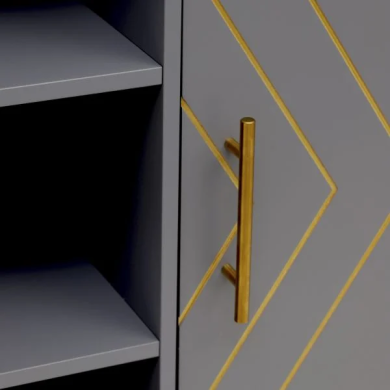 Комод Homla BODO 80x40x95 см | Графит / Золотой 214198 фото - 6