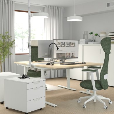IKEA Письменный стол MITTZON Береза (ИКЕА МИЦОН) 29528039 фото - 9