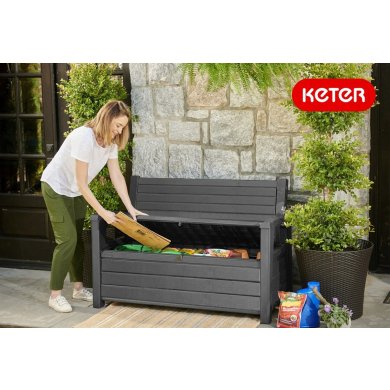 Садова лава з ящиком Keter OTTER NON BRUSH Сірий - 3 Садова лава з ящиком Keter OTTER NON BRUSH Сірий 259122 фото - 3