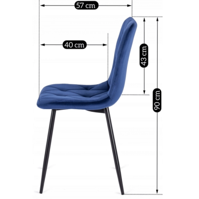 Обеденный комплект мебели Mebel Elit HARRY ROBIN | Дуб ривьера / Черный / Синий HARRY/DR/CZ/S/ROBIN/GR/V/Z4/K фото - 11