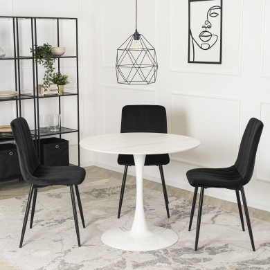 Обідній стіл Mebel Elit SANDER Marmur Білий ME.SANDER/B/B/S фото - 6