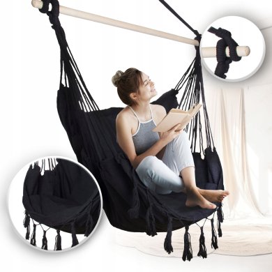 Подвесное кресло-гамак RODOS 2 Черный 5.02.211675 фото - 5