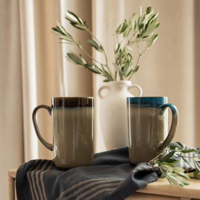 Кружка Homla Menso 600 мл | Коричневий / Бежевий / Синій - 4 Кружка Homla Menso 600 мл | Коричневий / Бежевий / Синій 210640 фото - 4