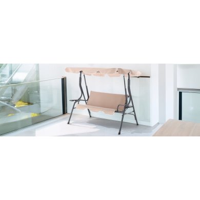 Садовые качели Garden Line 170x110x153 см Бежевый KRE0735 фото - 12