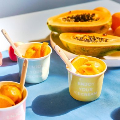 Стакан для мороженого Homla GUMMY SUMMER 200 мл Желтый 222940 фото - 4