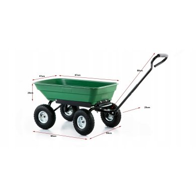 Садовая тележка Kontrast 70 л Зеленый 5.18.27496 фото - 5