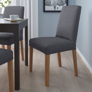 IKEA Обідній стілець BERGMUND Сірий (ИКЕА БЕРГМУНД) 39384568 фото - 4