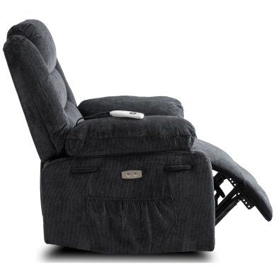 Кресло мягкое раскладное с реклайнером Mebel Elit JASPER Черный ME.JASPER/CZ/T/FW фото - 5