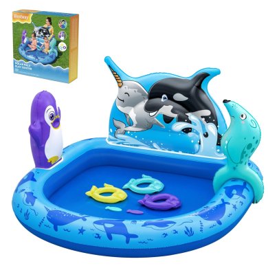 Надувной детский бассейн Bestway 53156 POLAR PALS 134х131х73 см Принт BES53156