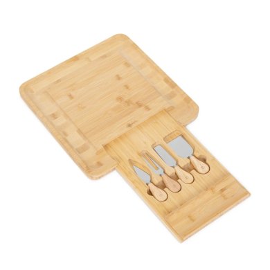 Сервировочная доска для сыра с ножами Homla RUMI 32x32 см Дерево - 4 Сервировочная доска для сыра с ножами Homla RUMI 32x32 см Дерево 215575 фото - 4