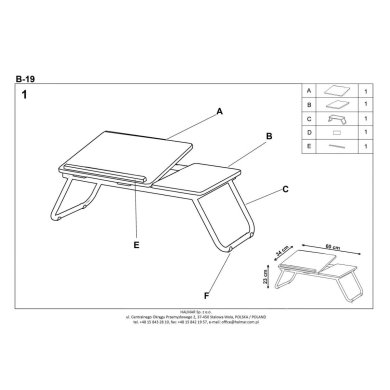 Стол для ноутбука Halmar B-19 Орех V-CH-B/19-STOLIK_LAPTOP фото - 2