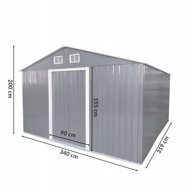 Садовый домик Kontrast DM1005 340x319x200 см Антрацит 5.90.21261 фото - 10