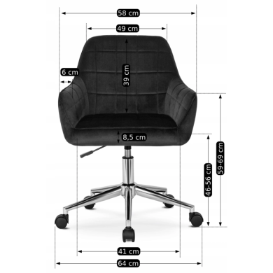 Офисное кресло Mebel Elit FABIO Черный ME.FABIO/CZ/V/FO фото - 7