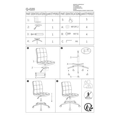 Офисное кресло Signal Q-020 Velvet Бирюзовый OBRQ020VTR фото - 2