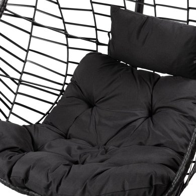 Подвесное кресло-кокон Homla SOLEI Черный - 4 Подвесное кресло-кокон Homla SOLEI Черный 213916 фото - 4