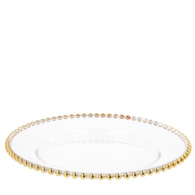 Обеденная тарелка Homla GOLDEN BALLS 33 см Прозрачный 200969 фото - 3