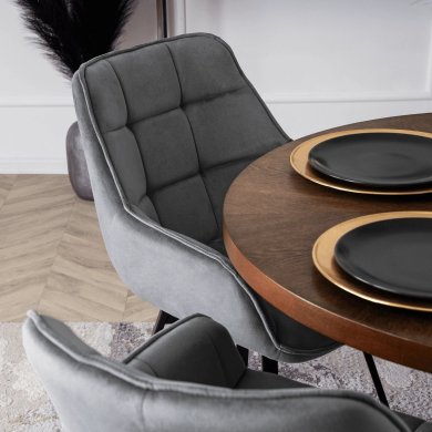 Обідній стілець поворотний Mebel Elit LUNA Welur Сірий ME.LUNA/P/V/K фото - 8