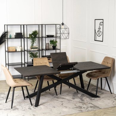 Розкладний обідній стіл Mebel Elit HAMILTON Чорний - 10 Розкладний обідній стіл Mebel Elit HAMILTON Чорний ME.HAMILTON/CZ/S фото - 10