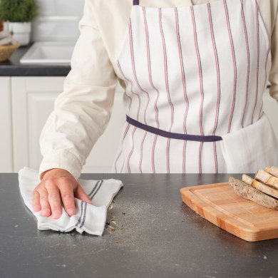 Кухонний рушник HILDEGUN 45x60 см Білий - 4 IKEA Кухонний рушник HILDEGUN 45x60 см Білий (ИКЕА HILDEGUN) 80484008 фото - 4