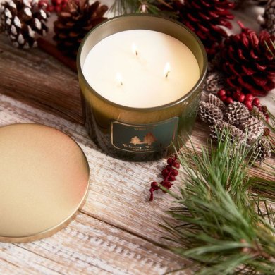 Ароматична свічка Homla LESLI Winter woods | Зелений / Золотий 200447 фото - 4