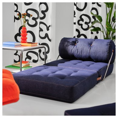IKEA Кресло мягкое раскладное VARKUMLA Синий (ИКЕА ВАРКУМЛА) 80587704 фото - 10