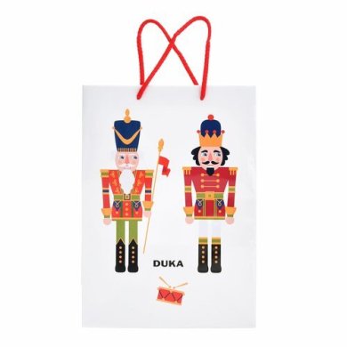 Подарочный пакет Duka Nutcracker | Белый / Принт щелкунчик 2221258