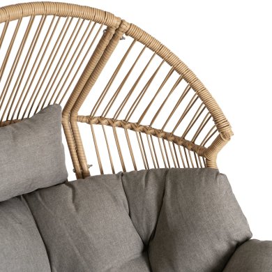 Садовое кресло с подставкой Mebel Elit PORTLAND Дерево ME.PORTLAND/P/NAT/T/FW фото - 7