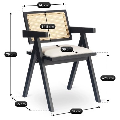 Обеденный стул Mebel Elit MADERA 2 Черный ME.MADERA2/BZ/T/CZ/DK/K фото - 6